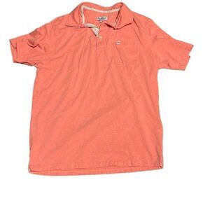 Fish hippie polo salmon orange size large